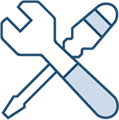 wrench and screwdriver