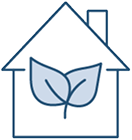 house with leaves
