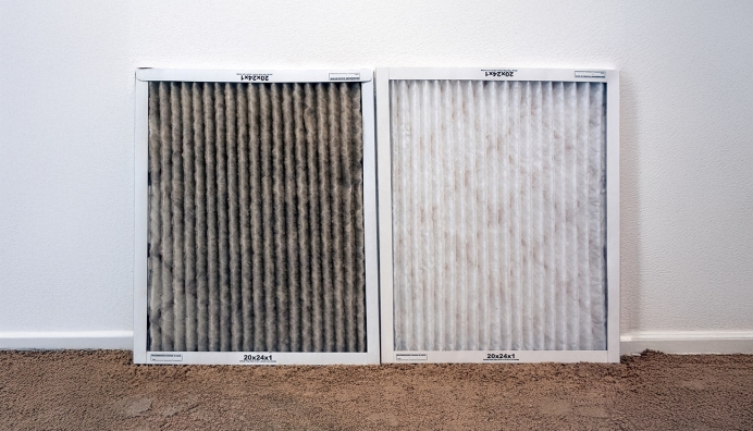 dirty and clean filters