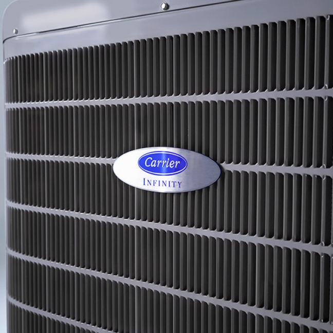 front of carrier a/c unit